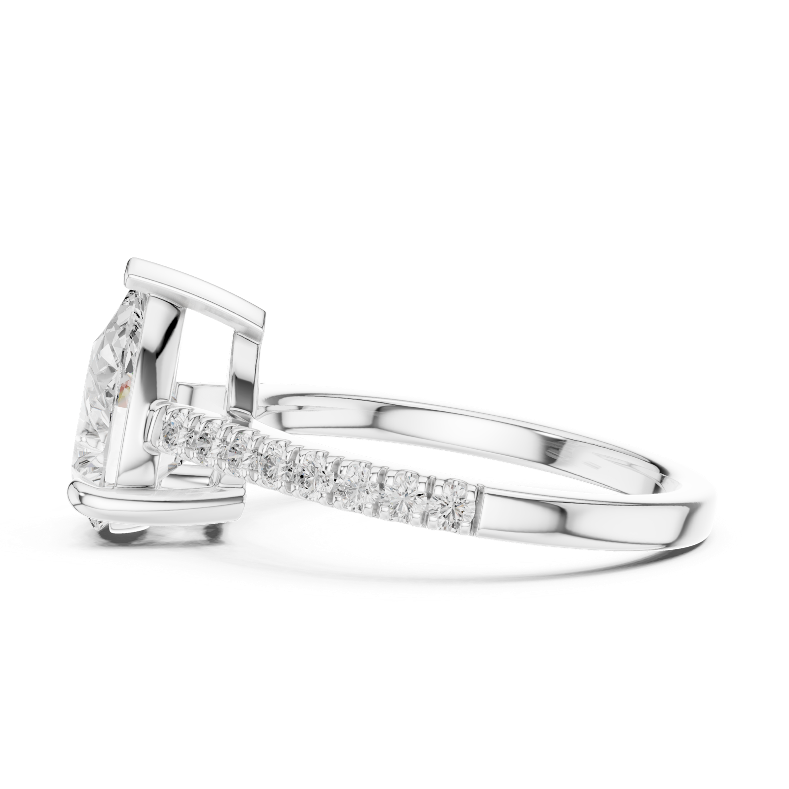 Gold Ring DDLR-915, White Gold, view 3