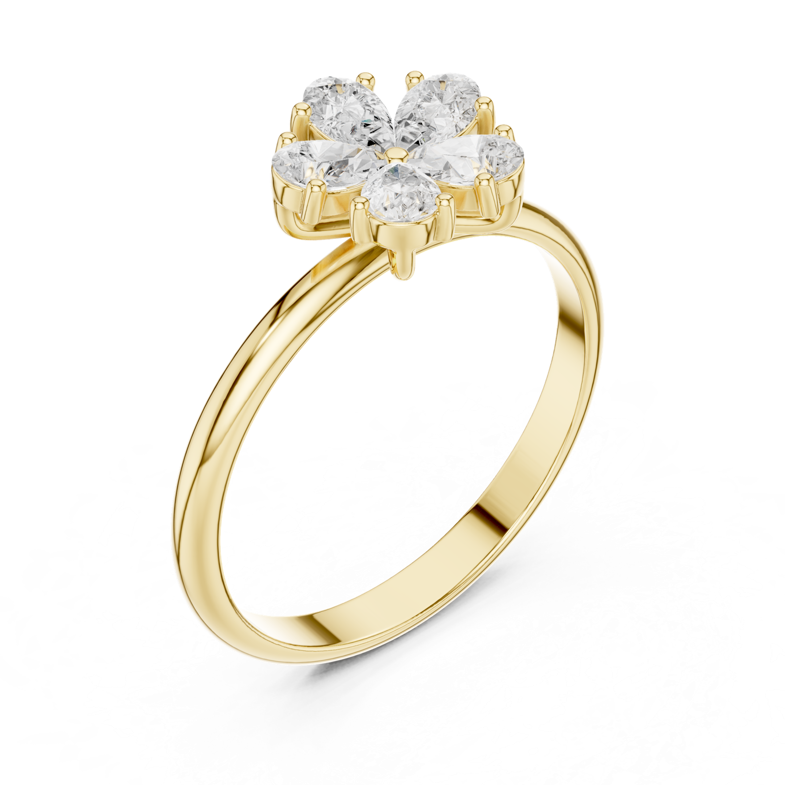 Gold Ring HLR-92, Yellow Gold, view 2