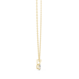 14K Solid Gold Lab Diamond Solitaire Pendant Necklace, Yellow Gold, view 3
