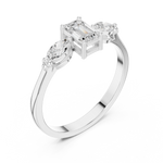 Gold Ring HLR-68, White Gold, view 2