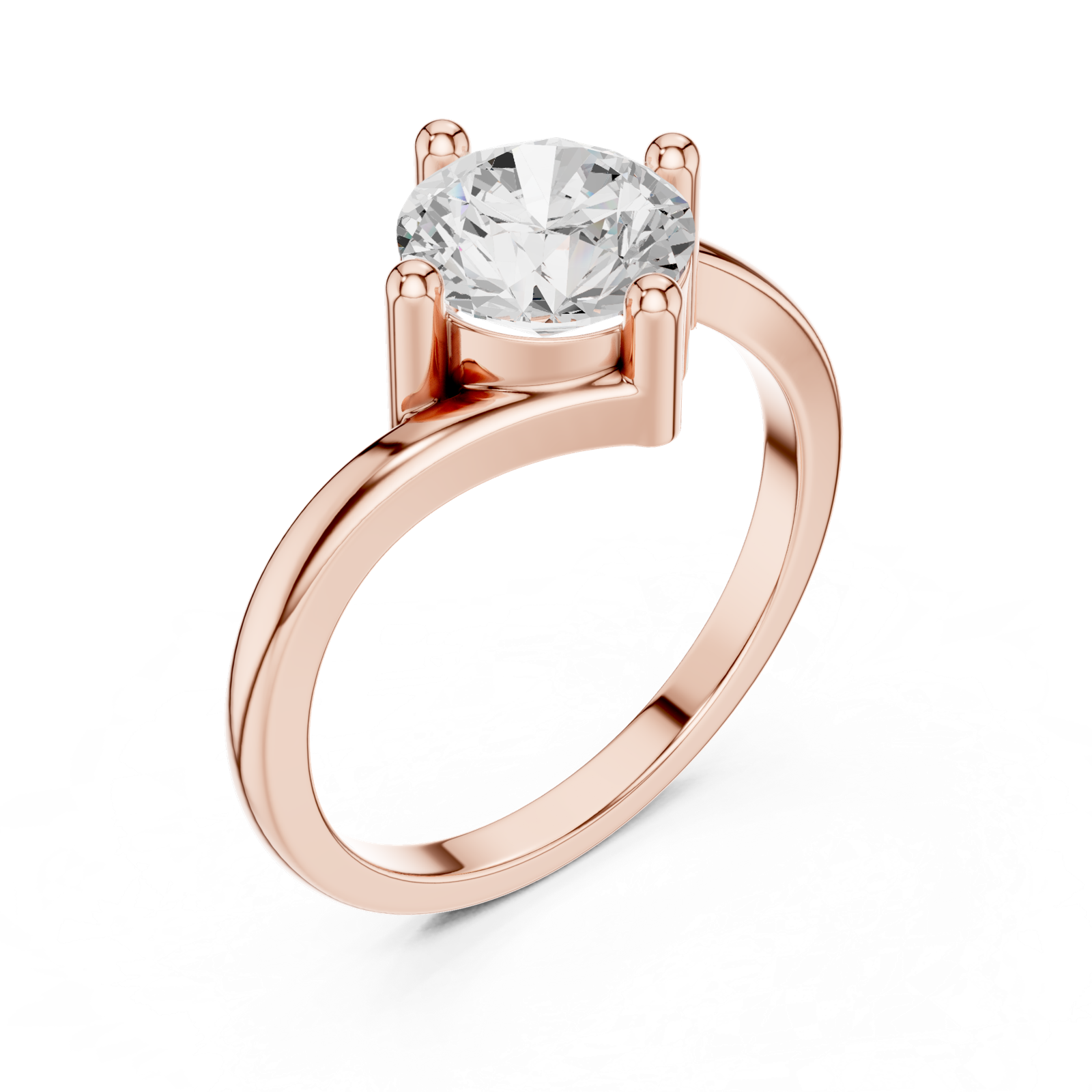 Gold Ring DDLR-804, Rose Gold, view 2