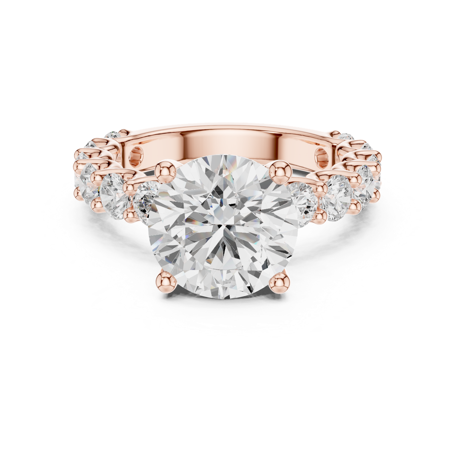 Gold Ring DDLR-846, Rose Gold, view 4
