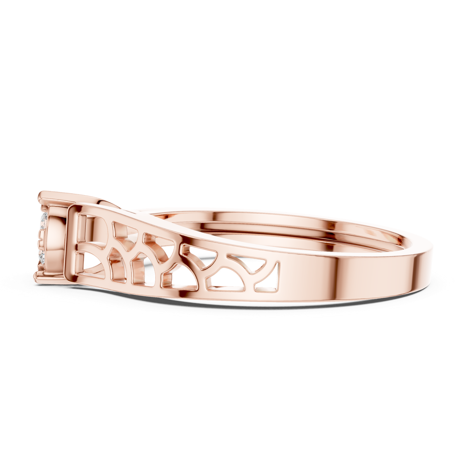 Gold Ring DDLR-824, Rose Gold, view 3