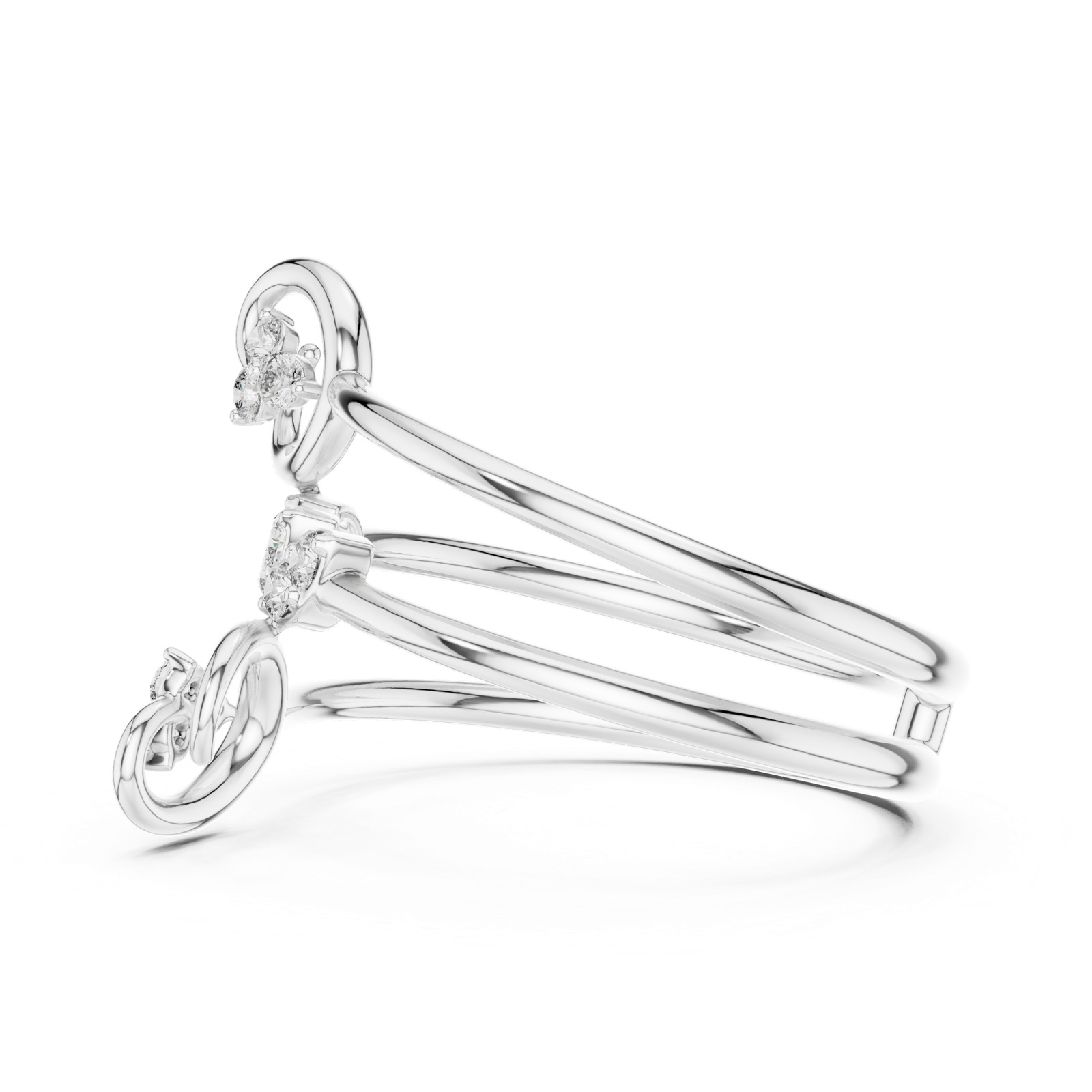 Gold Ring 1 (233), White Gold, view 3