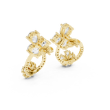 Gold Earrings AGDER-221, Yellow Gold, view 3