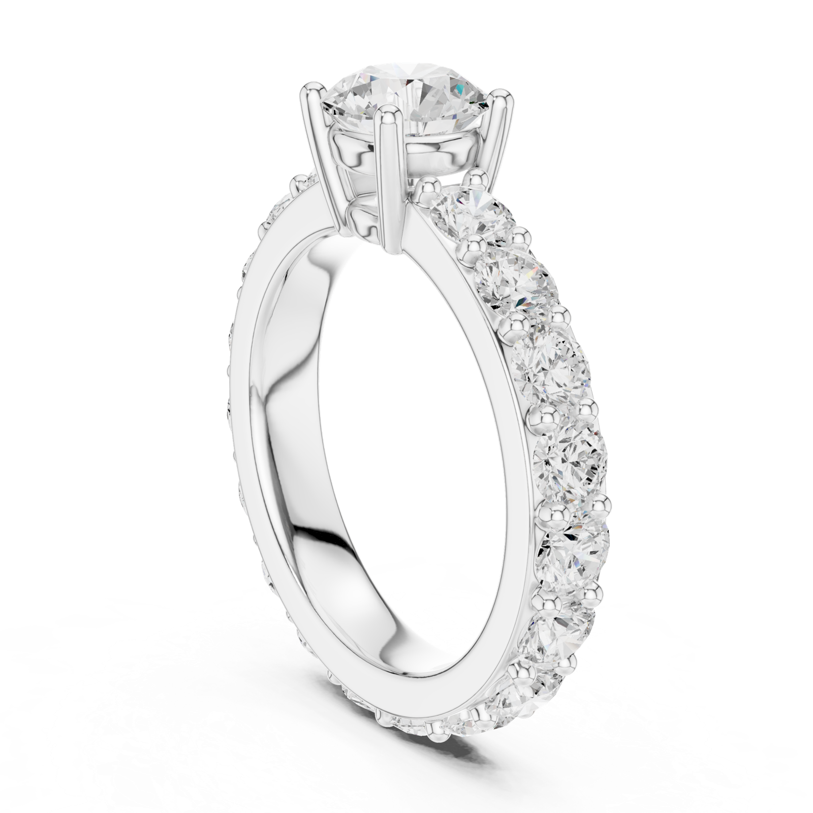 Gold Ring DDLR-654, White Gold, view 1