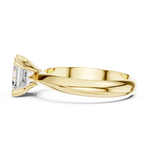 Gold Jewelry L36-8, Asscher center stone, Yellow Gold, view 3