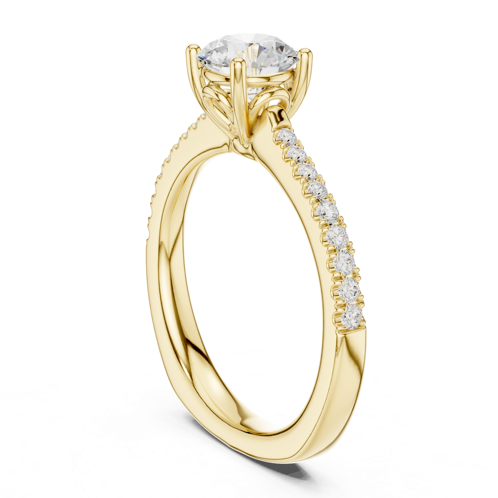 Gold Ring DDLR-651, Yellow Gold, view 1