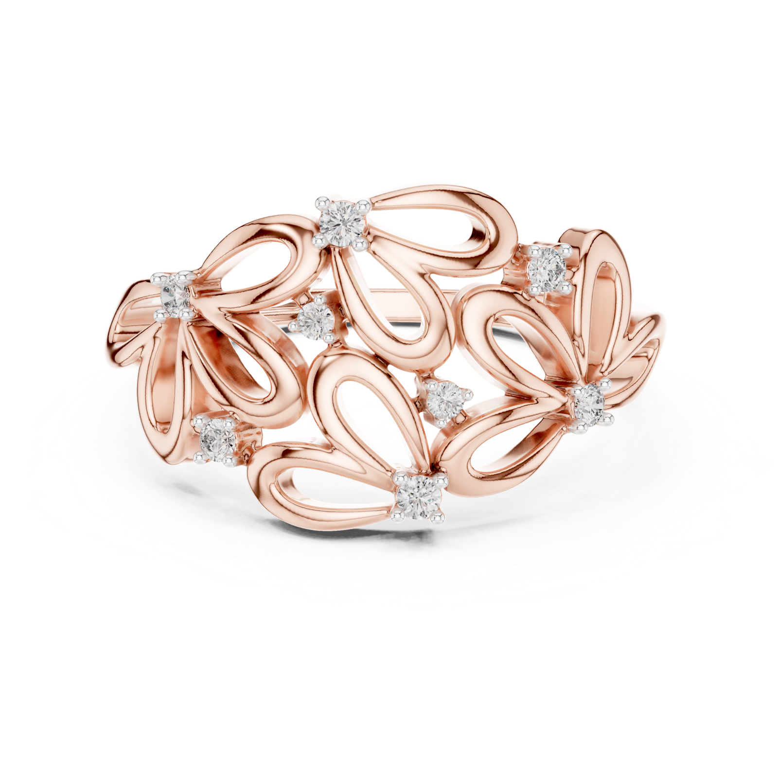 Gold Ring 12-10070@L, Rose Gold