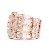 Gold Ring DDLR-813, Rose Gold, view 3