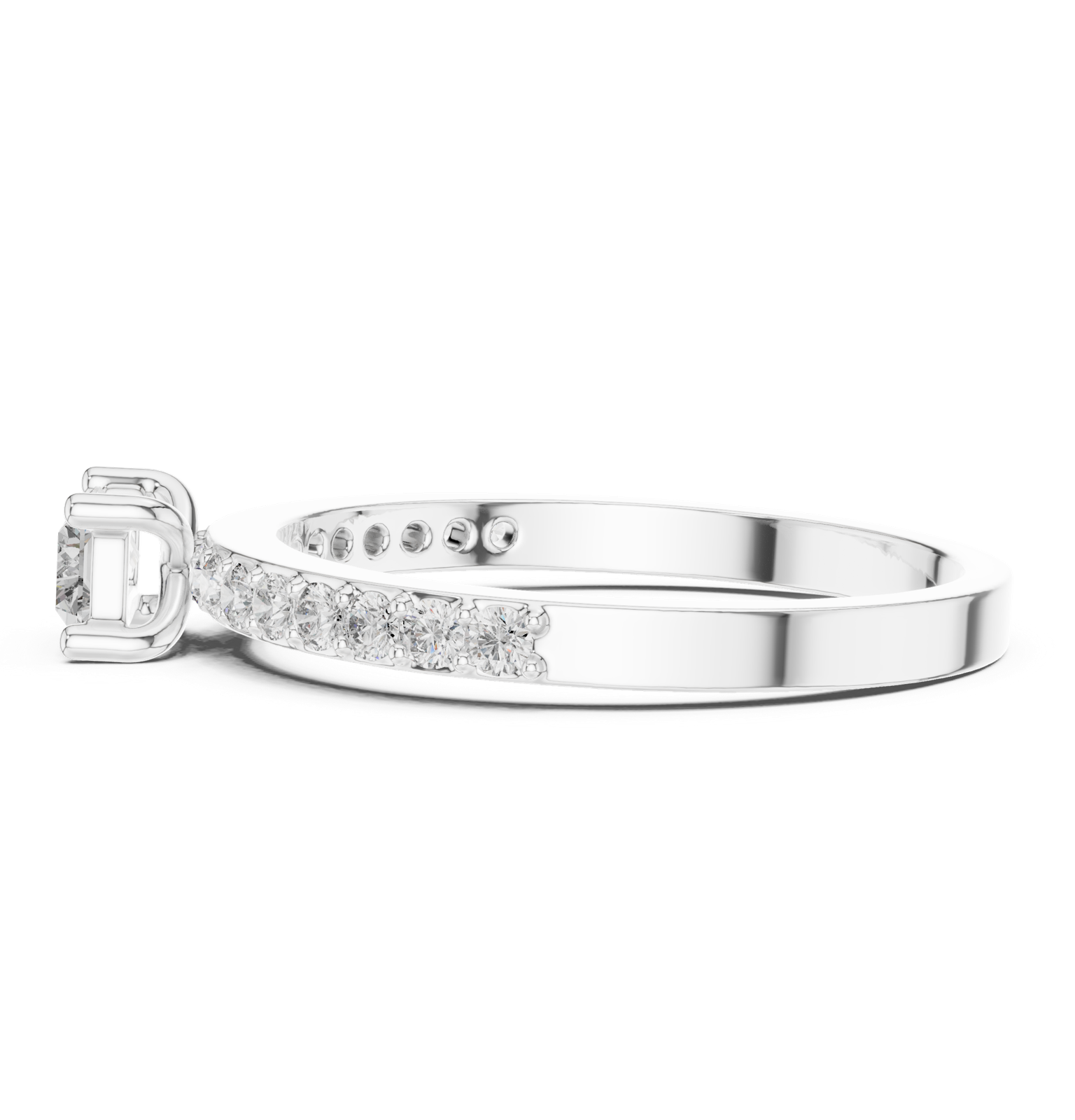 Gold Ring ALR-80, White Gold, view 3