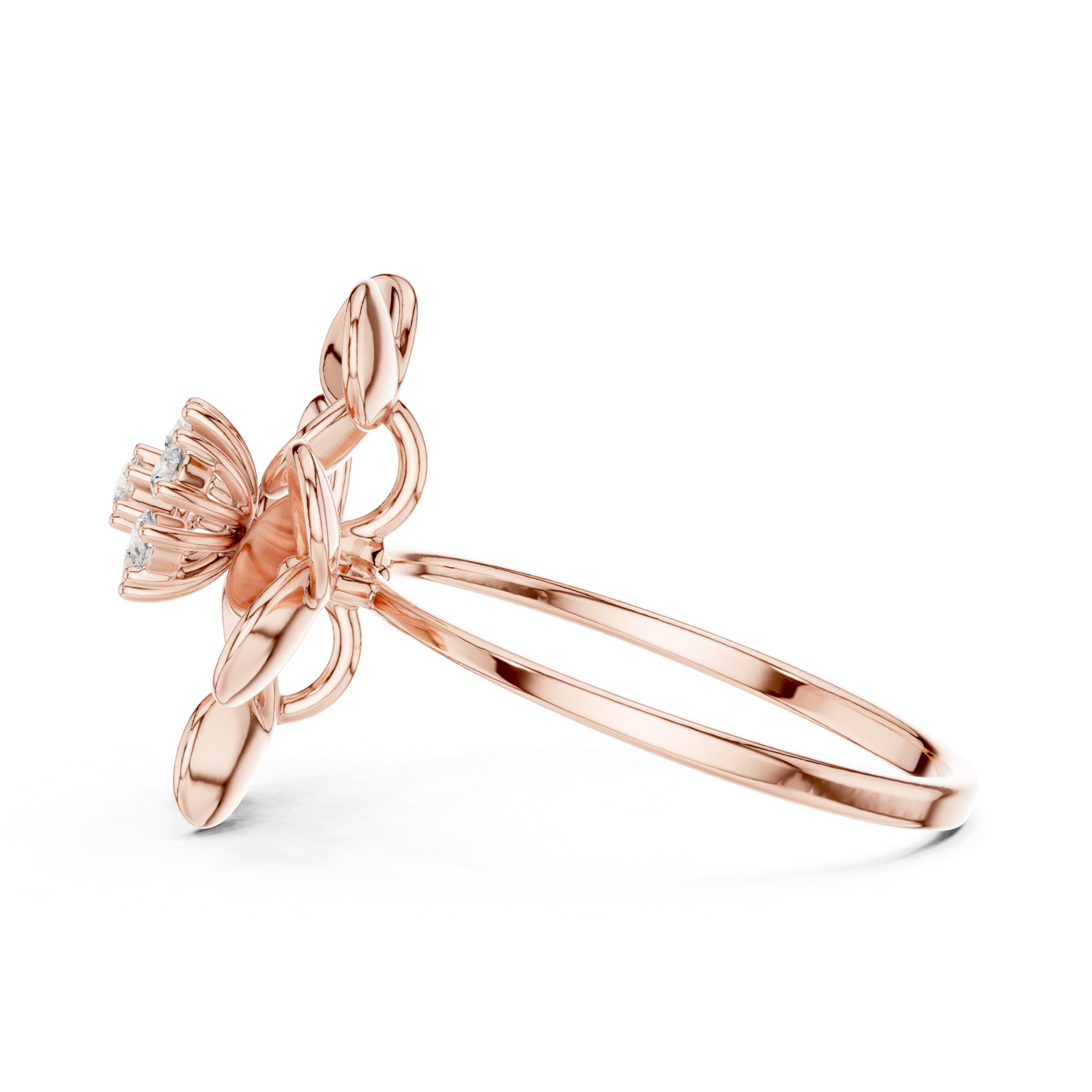 Gold Ring 1 (160), Rose Gold, view 3