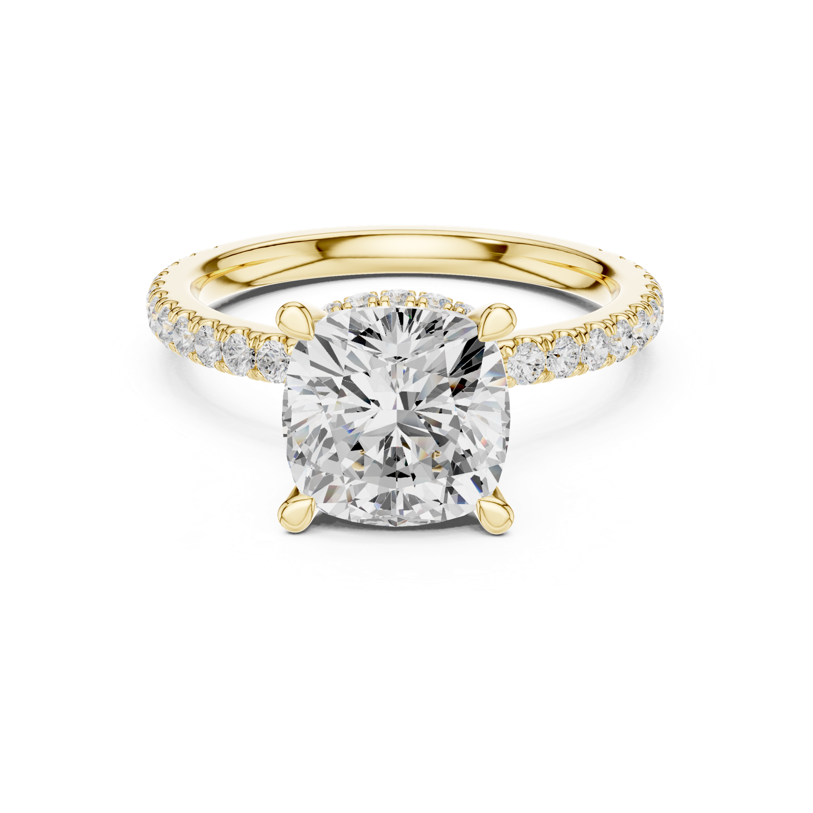 Gold Ring DDLR-1017, Yellow Gold, view 4