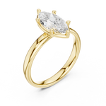 Gold Jewelry L36-10, Marquise center stone, Yellow Gold, view 2