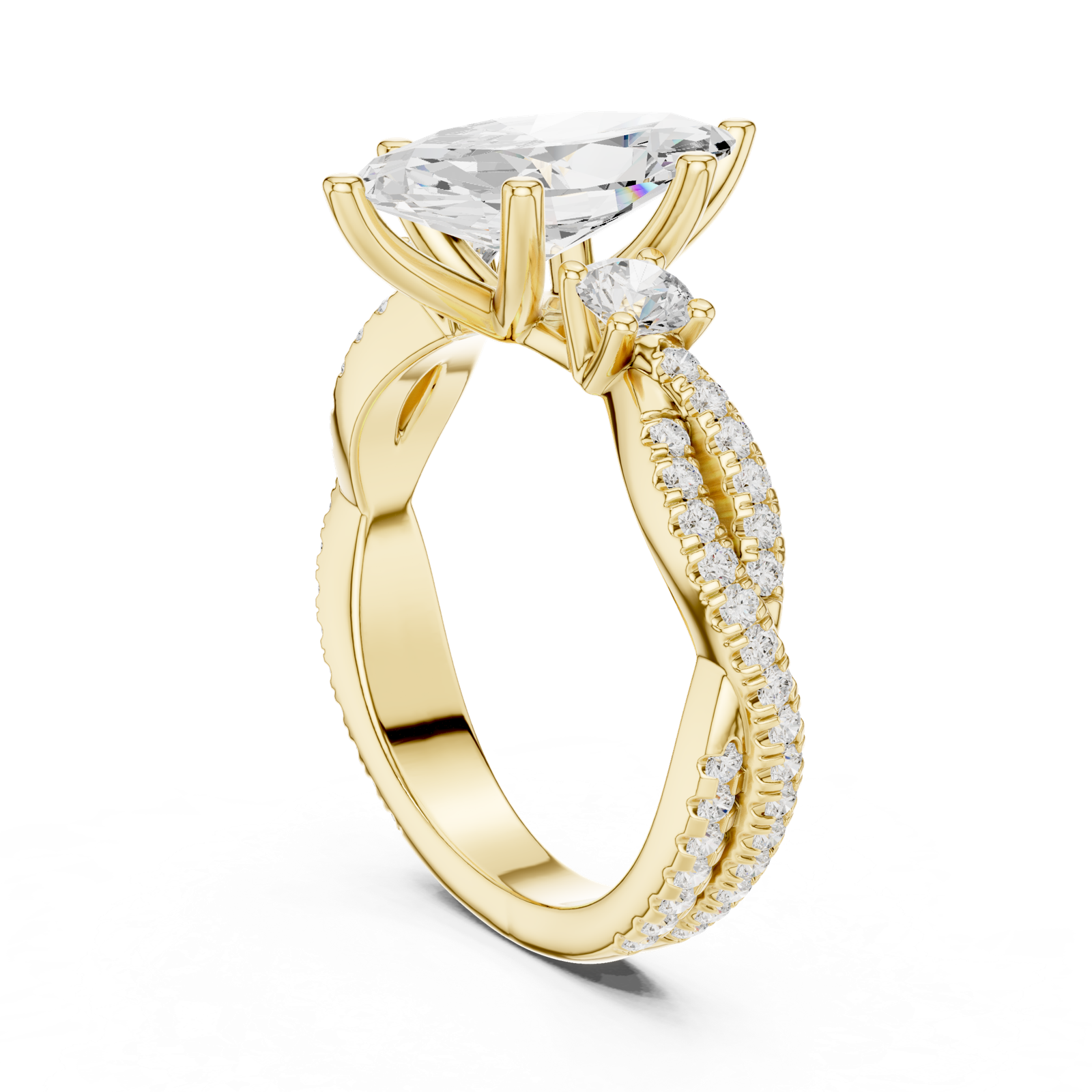 Gold Ring DDLR-1035, Yellow Gold, view 1