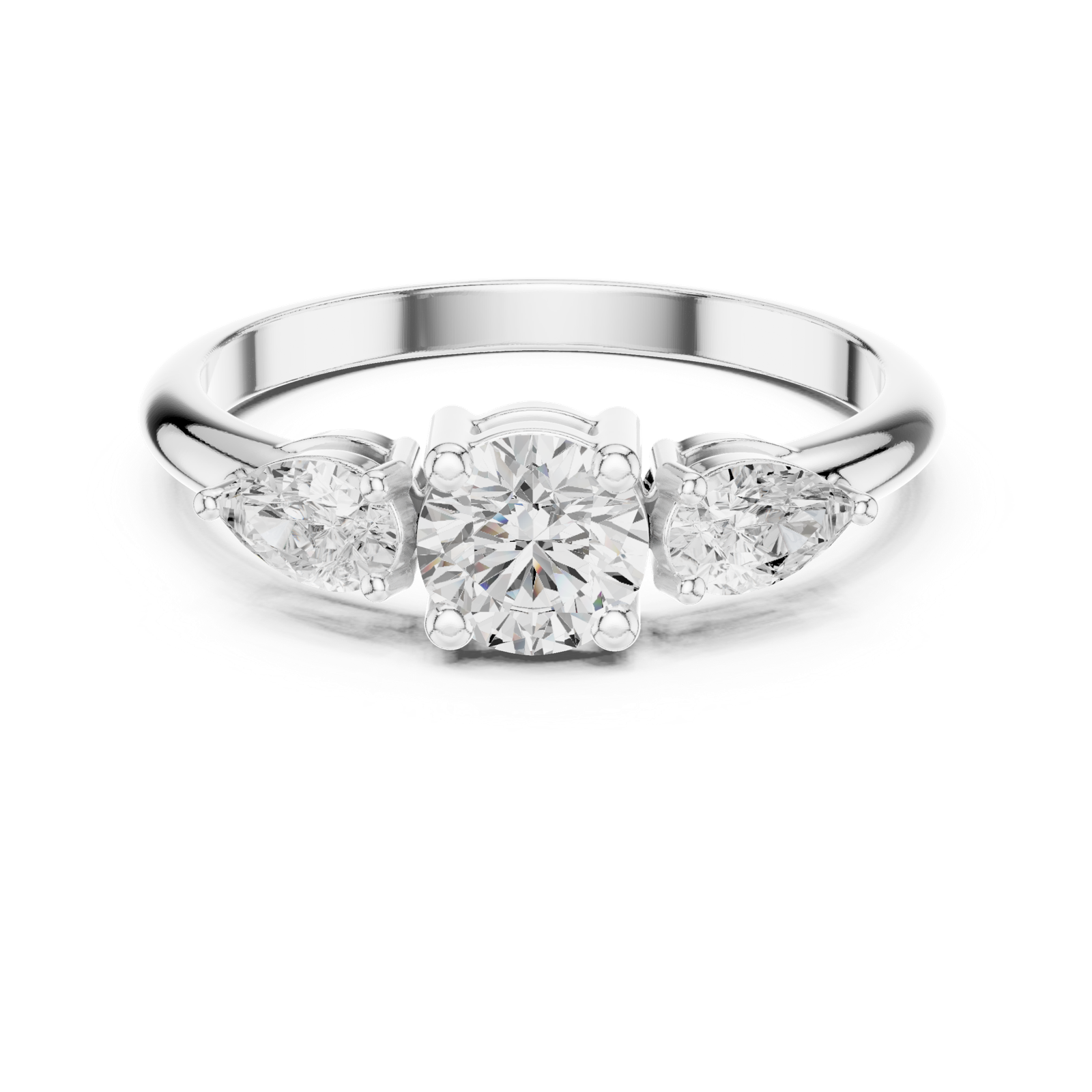 Gold Ring JLR-99, White Gold, view 4