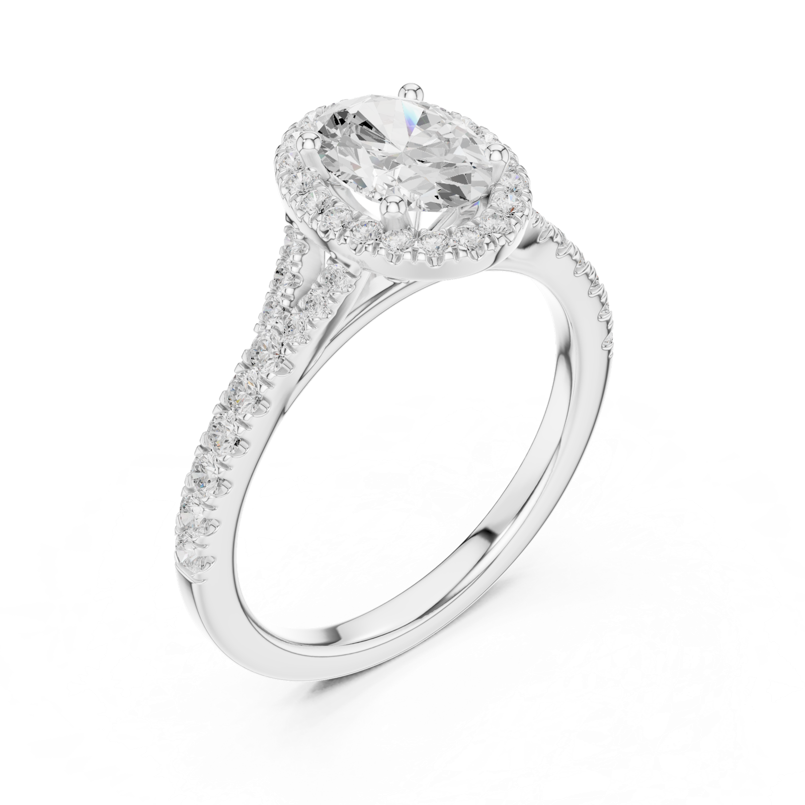 Gold Ring DDLR-910, White Gold, view 2