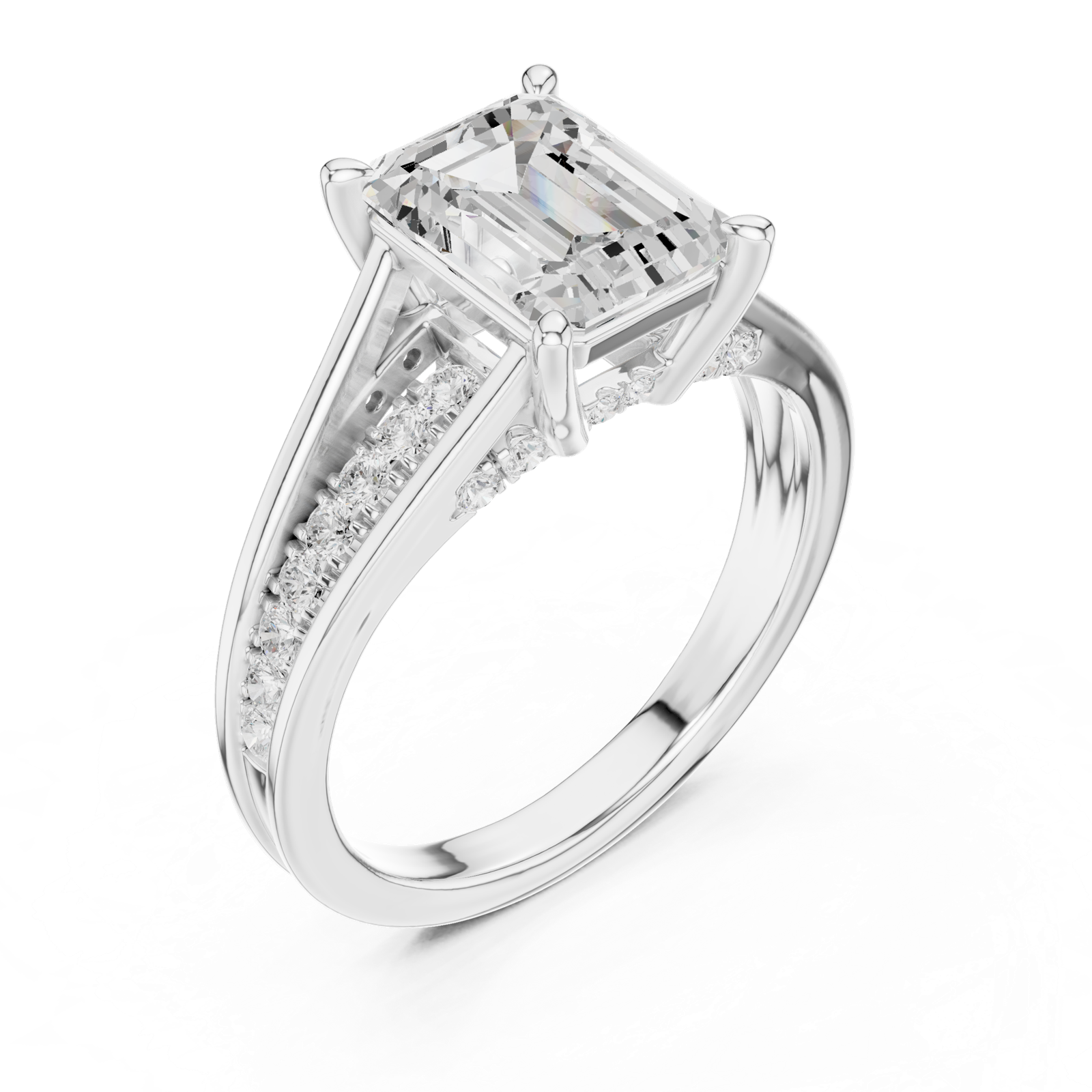 Gold Ring DDLR-253, White Gold, view 2