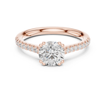 Gold Ring DDLR-640, Rose Gold, view 4