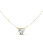 Gold Jewelry, Heart center stone, Yellow Gold