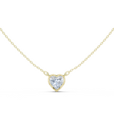 Gold Jewelry, Heart center stone, Yellow Gold