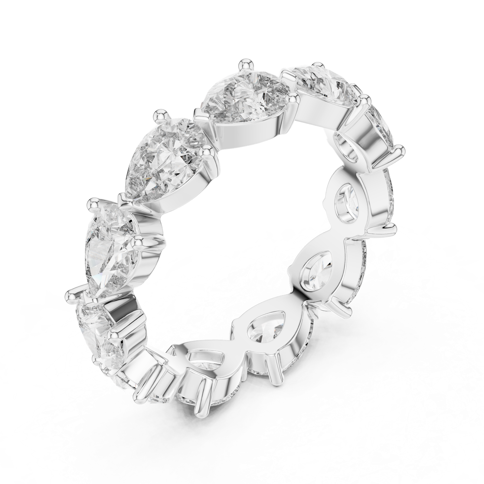 Gold Ring DDLR-001, White Gold, view 2