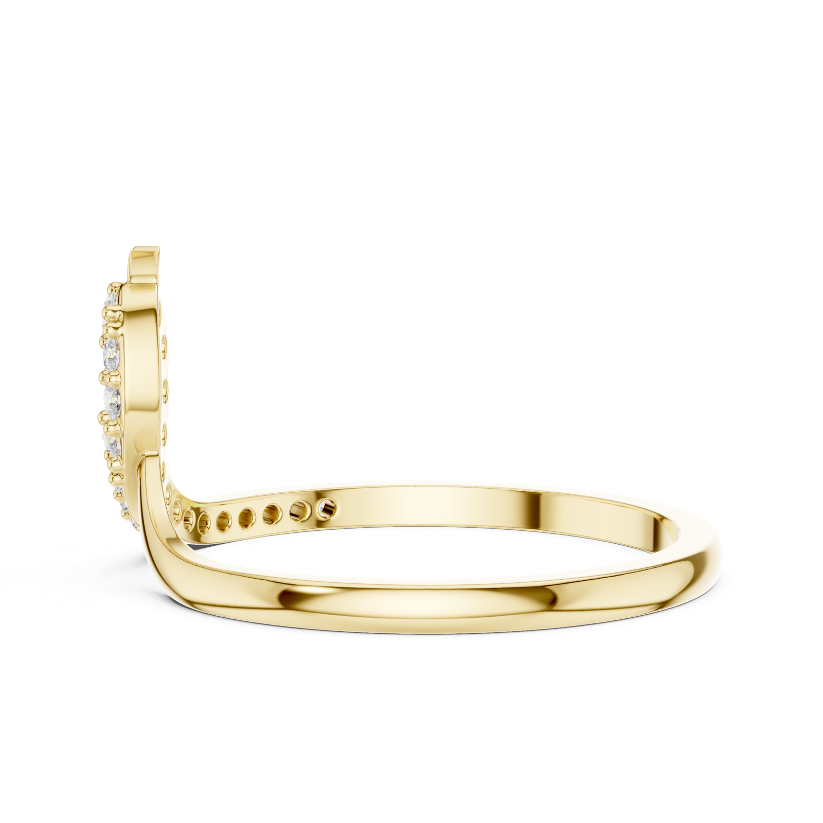 Gold Ring DDLR-741, Yellow Gold, view 3
