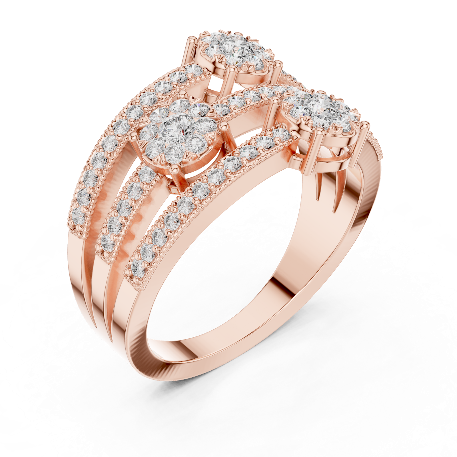 Gold Ring 19-120020L, Rose Gold, view 2