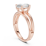 Gold Jewelry L36-9, Oval center stone, Rose Gold, view 1