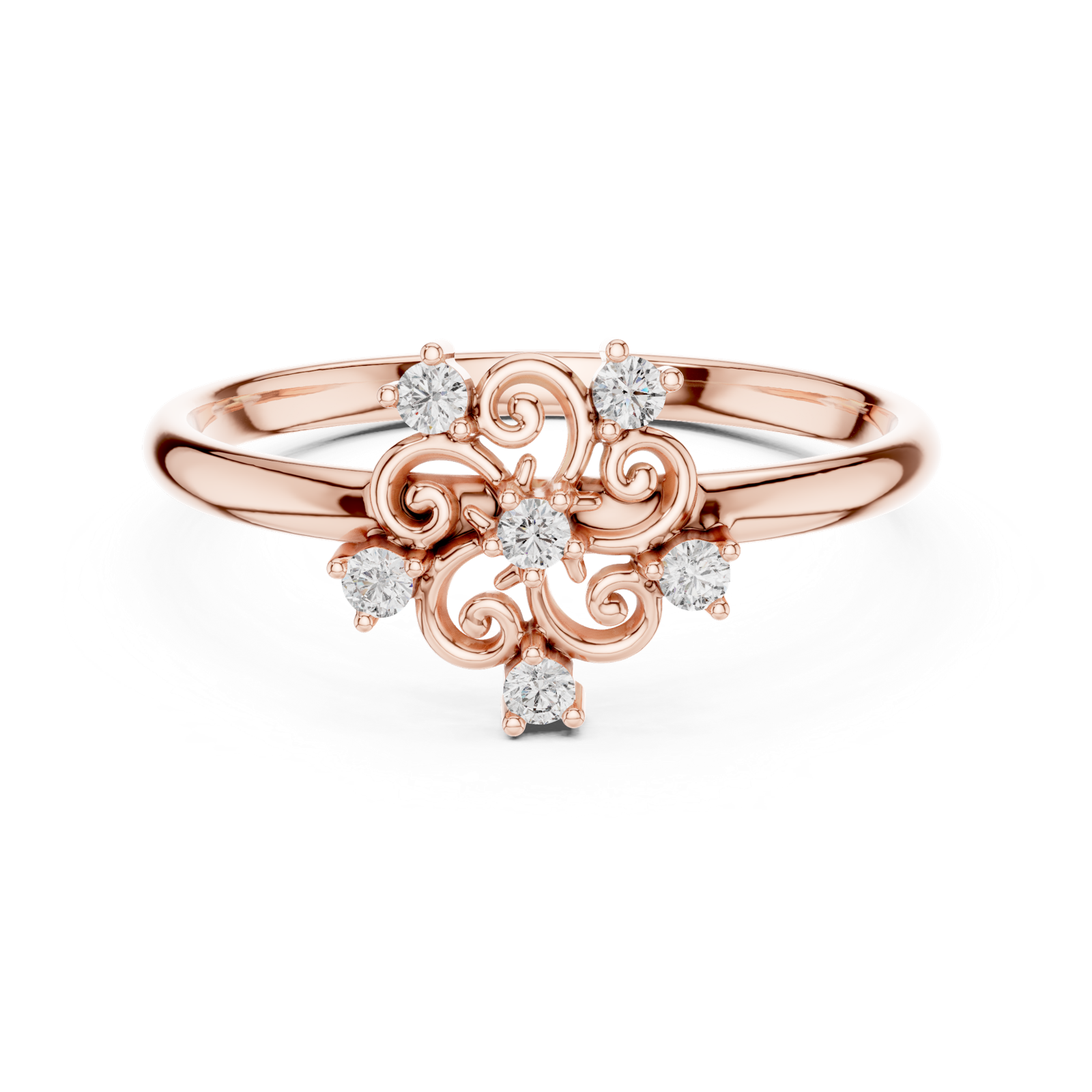 Gold Ring 1 (435), Rose Gold, view 4