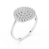 Gold Ring DR-6304, White Gold, view 2