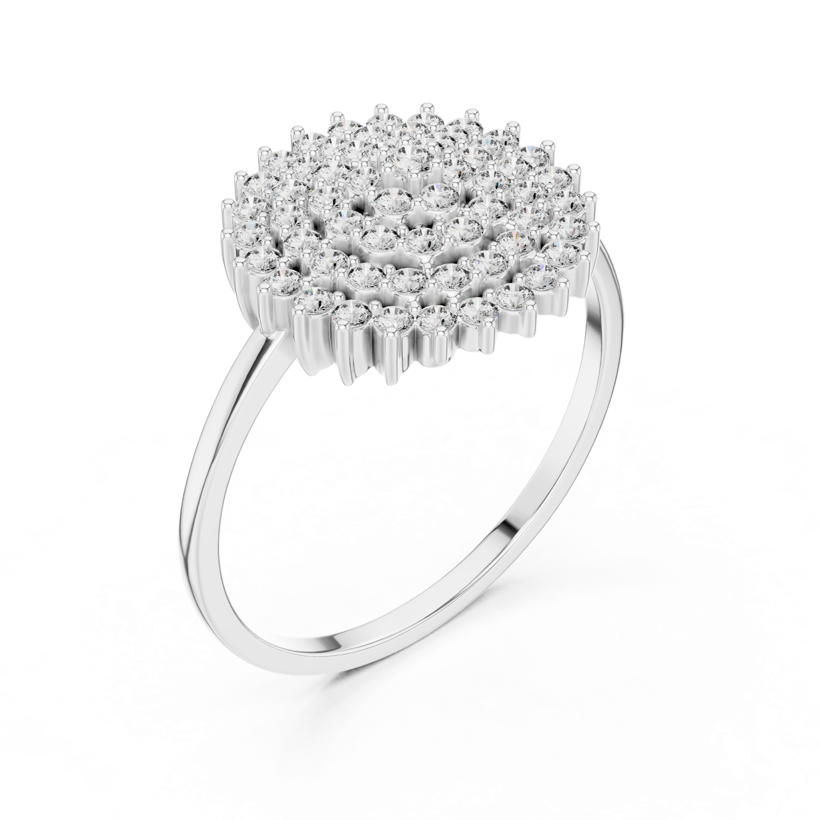 Gold Ring DR-6304, White Gold, view 2