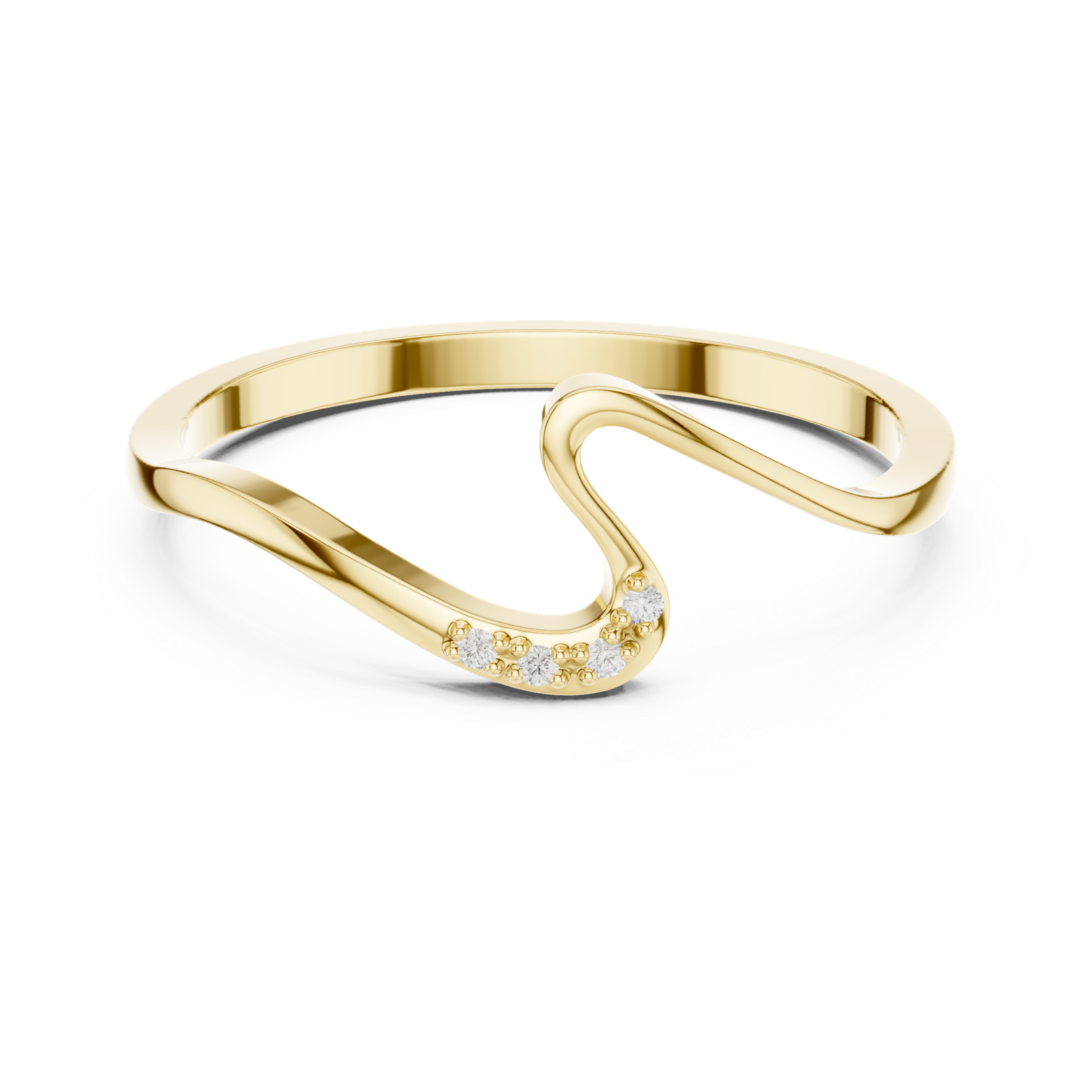 Gold Ring DDLR-721, Yellow Gold, view 4