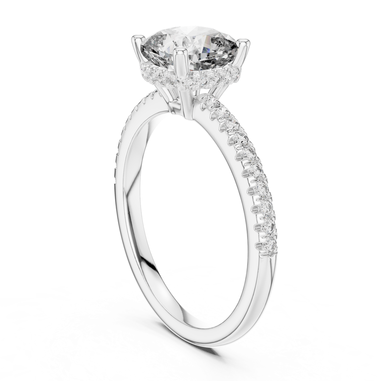 Gold Ring DDLR-177, White Gold, view 1