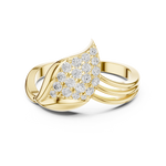 Gold Ring DDLR-664, Yellow Gold, view 4