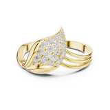 Gold Ring DDLR-664, Yellow Gold, view 4