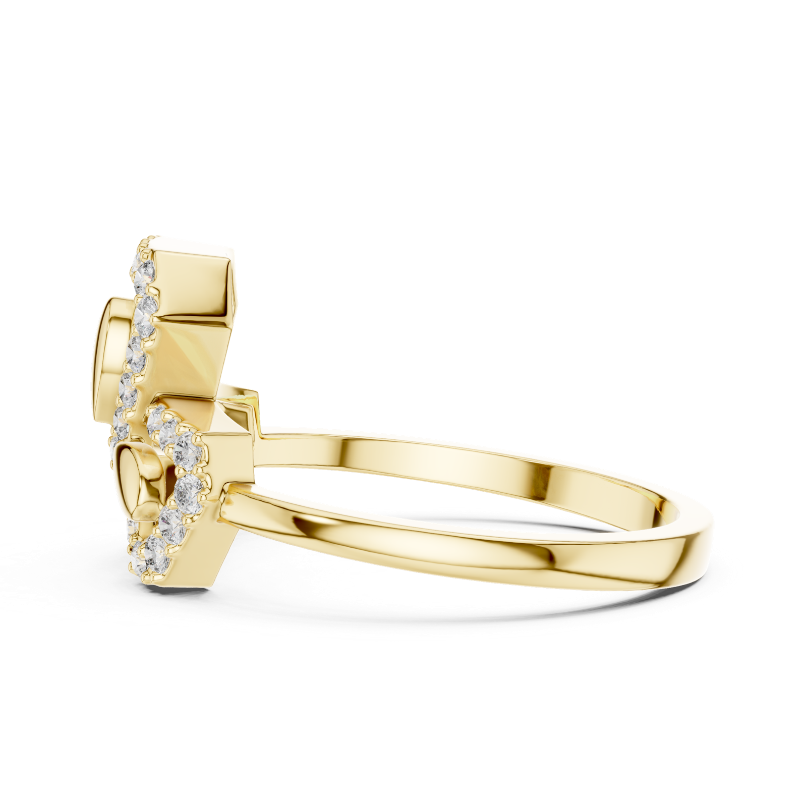 Gold Ring LR-01 (81), Yellow Gold, view 3