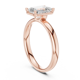 Gold Jewelry, Emerald center stone, Rose Gold, view 1