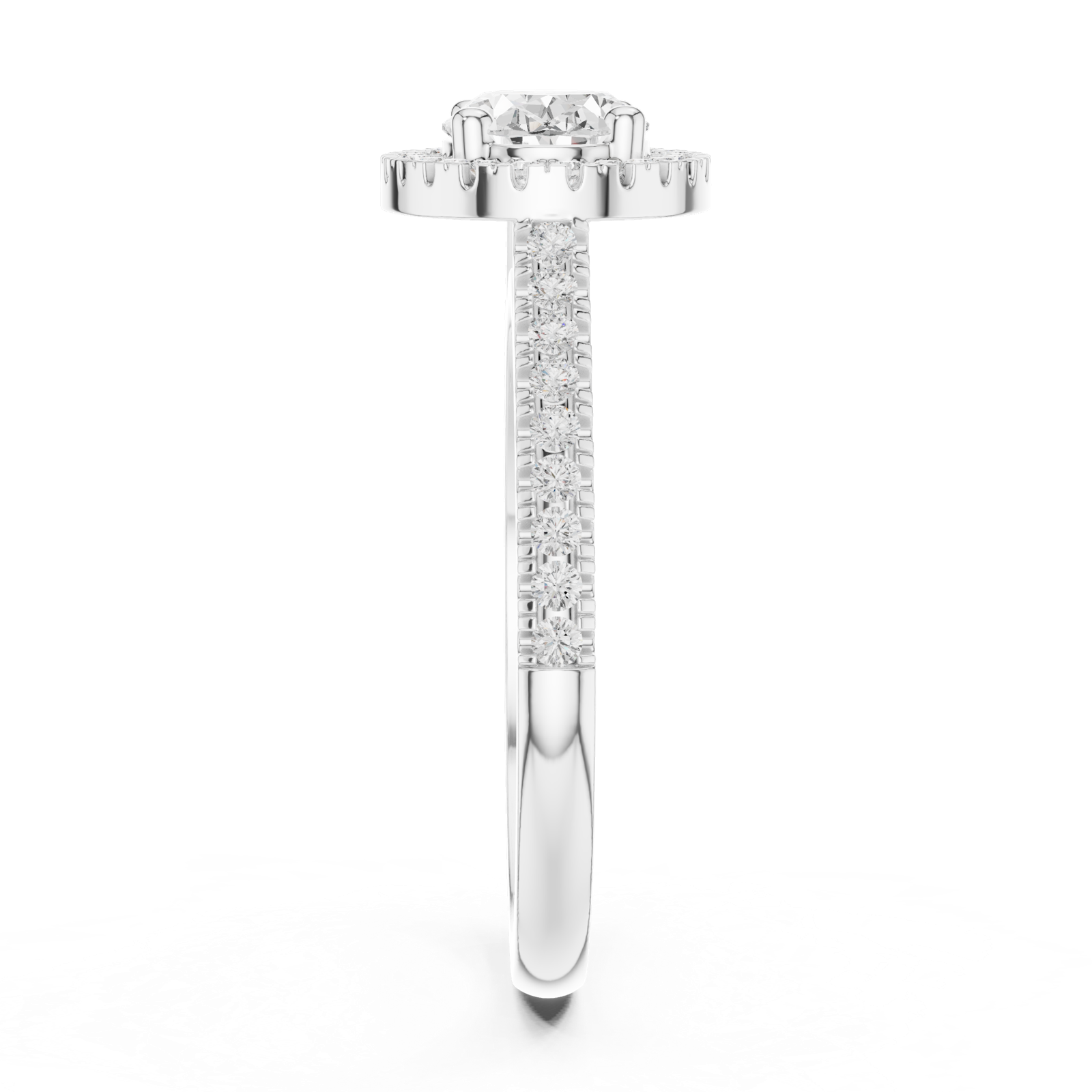 Gold Ring DDLR-347, White Gold, view 3