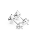 Gold Jewelry DDER-001, Pear center stone, White Gold, view 2