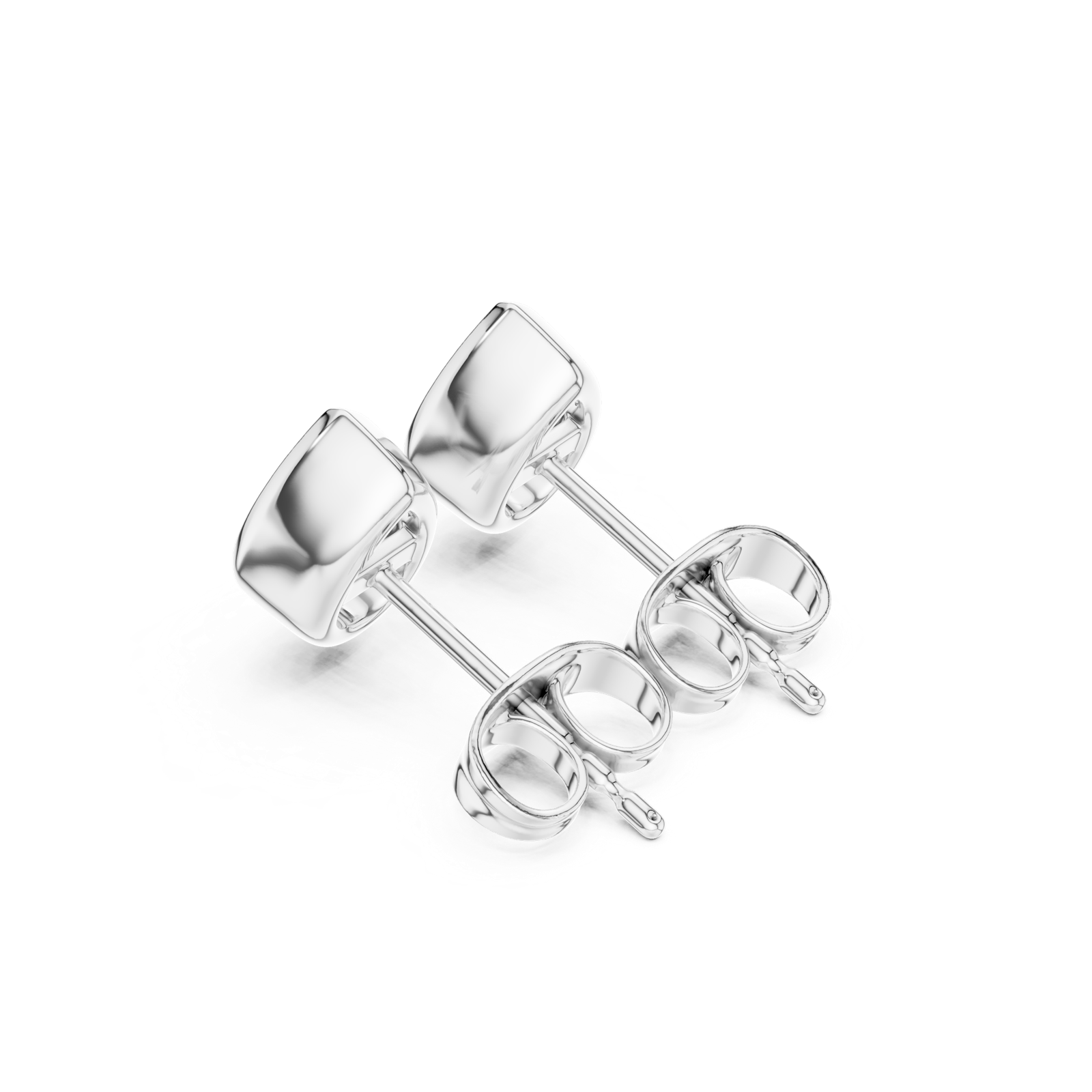 Gold Jewelry DDER-001, Pear center stone, White Gold, view 2