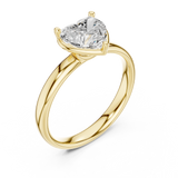 Gold Jewelry L36-10, Heart center stone, Yellow Gold, view 2