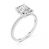 Gold Jewelry L36-16, Radiant center stone, White Gold, view 2