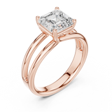 Gold Jewelry L36-9, Asscher center stone, Rose Gold, view 2