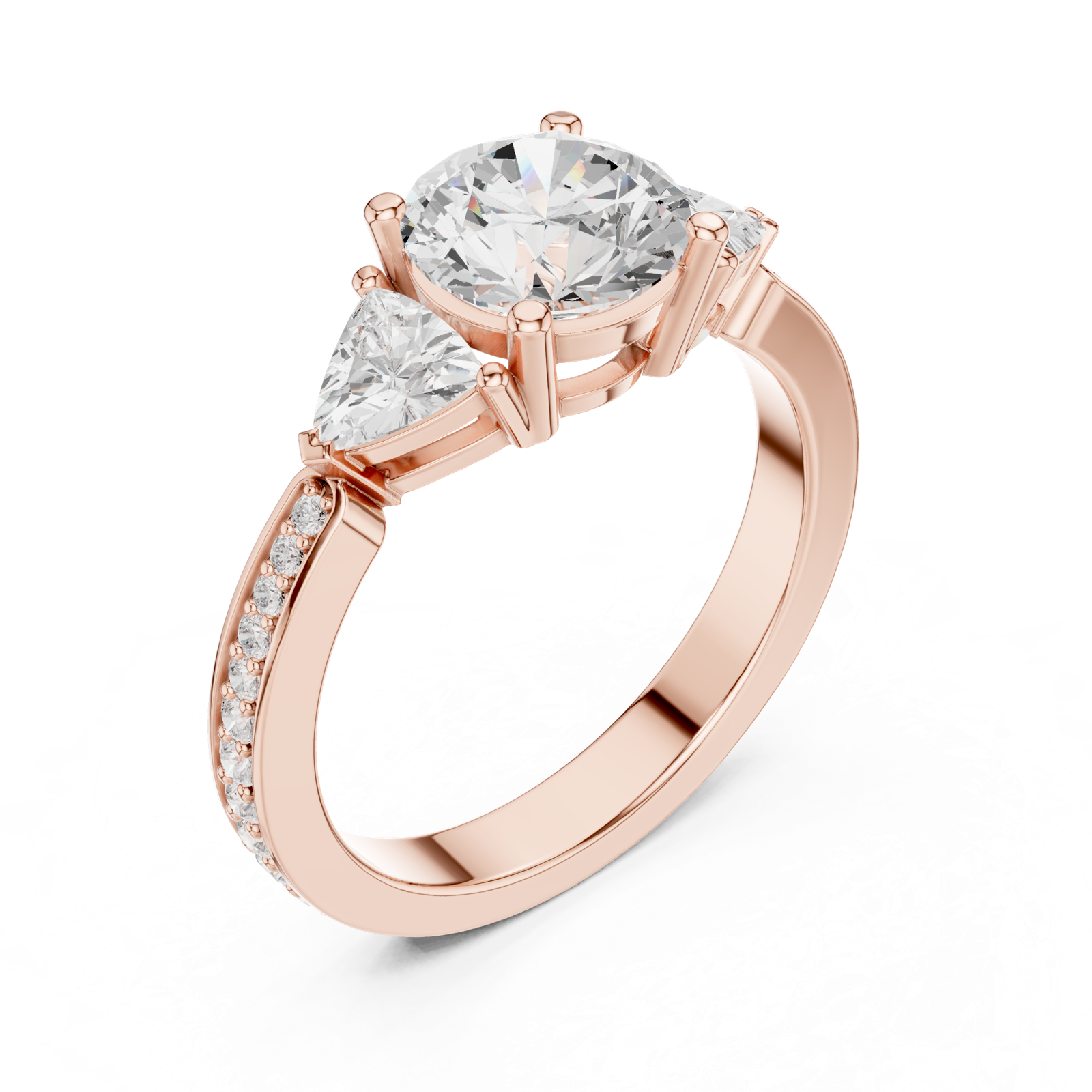 Gold Ring DDLR-264, Rose Gold, view 2