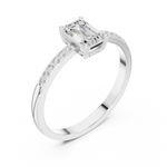 Gold Ring HLR-257, White Gold, view 2