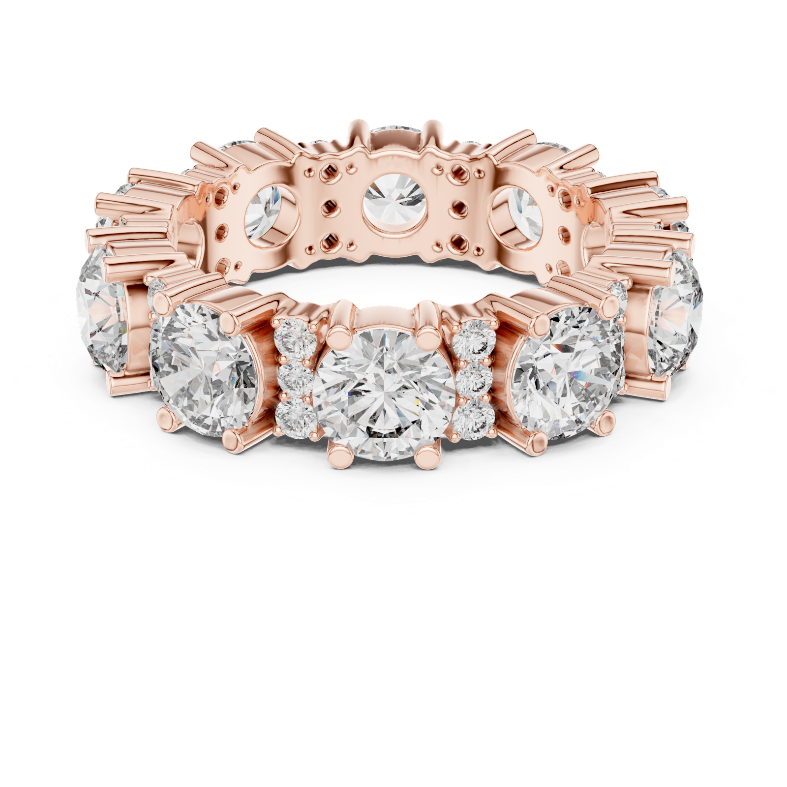 Gold Ring DDLR-232, Rose Gold, view 4