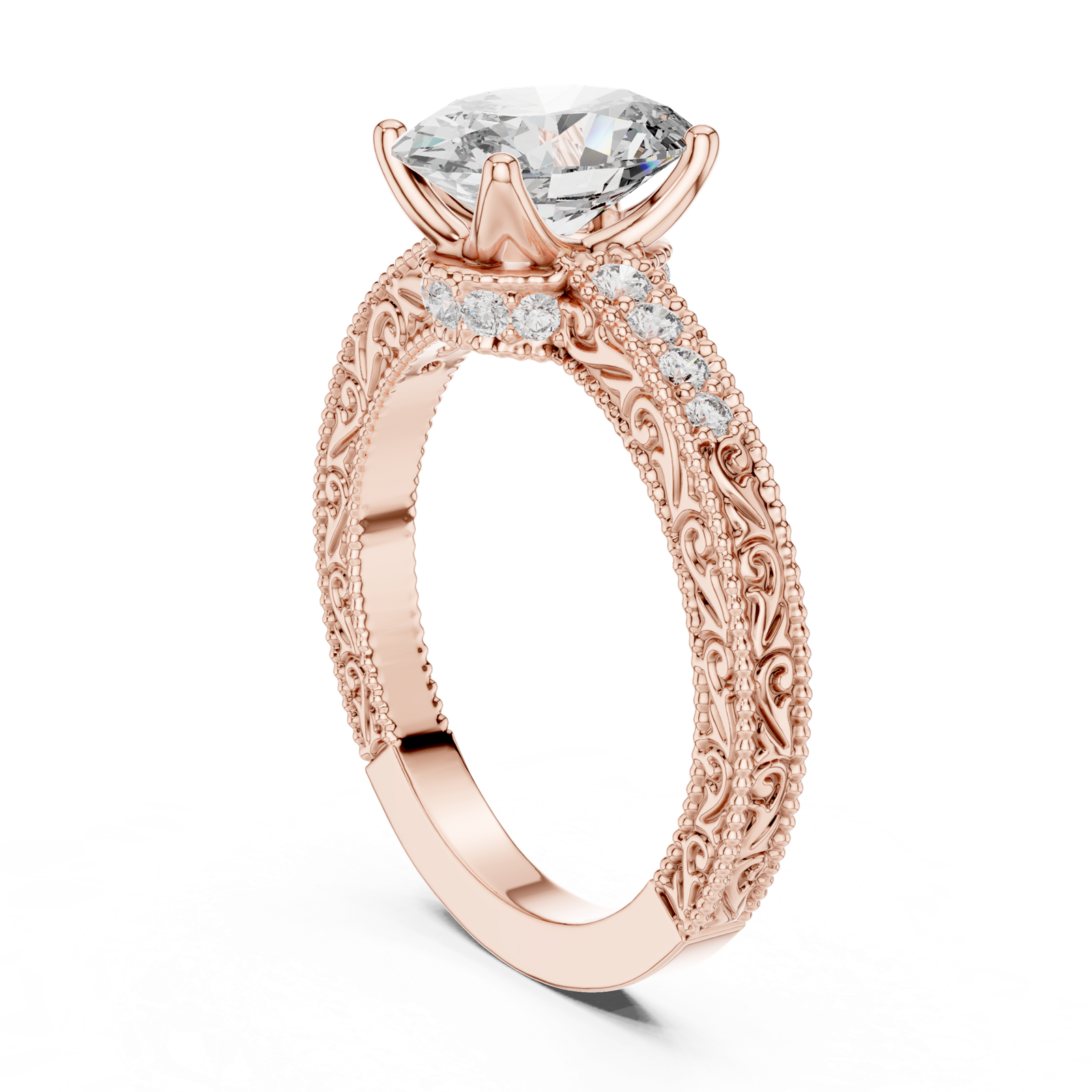 Gold Ring DDLR-166, Rose Gold