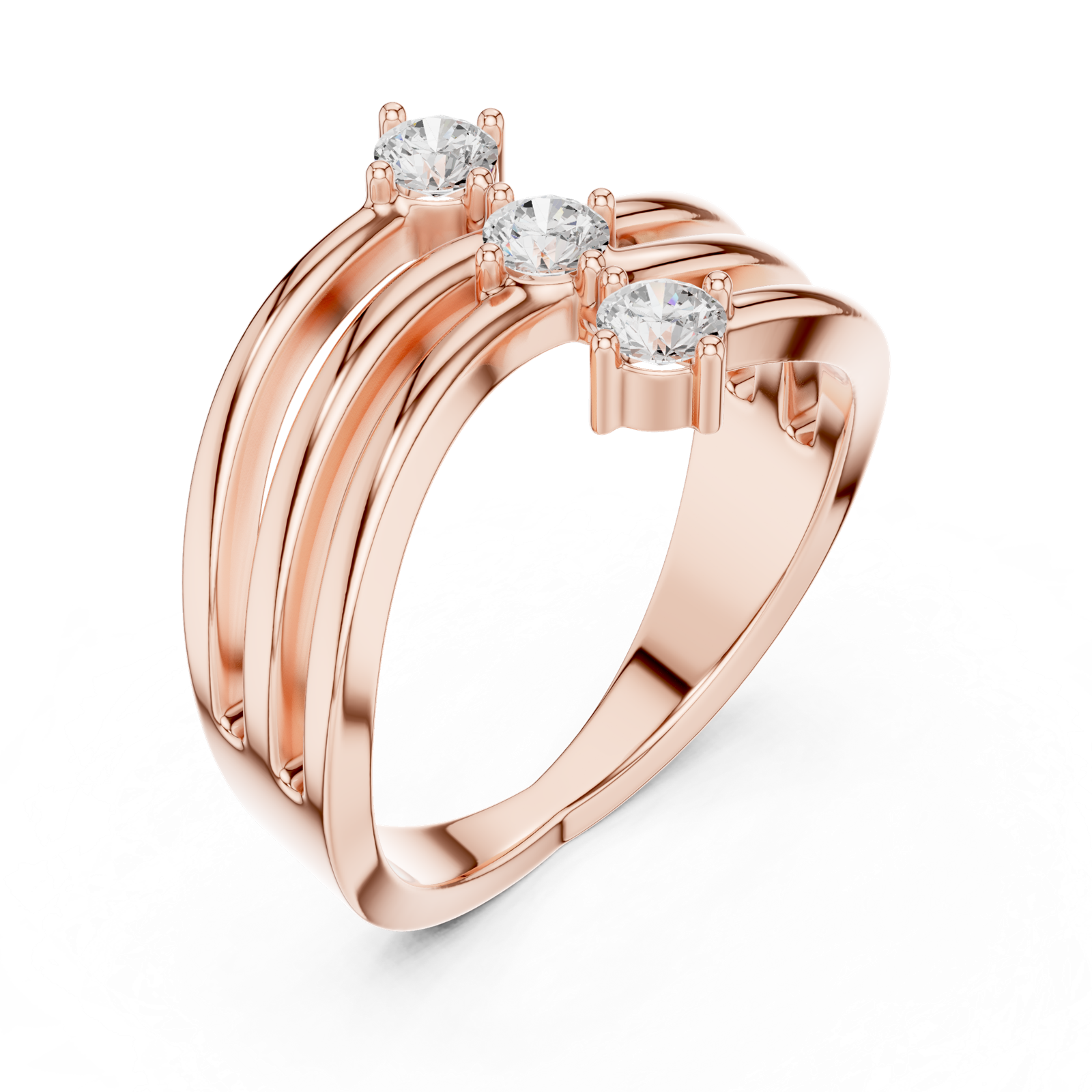 Gold Ring SBWR(37), Rose Gold, view 2