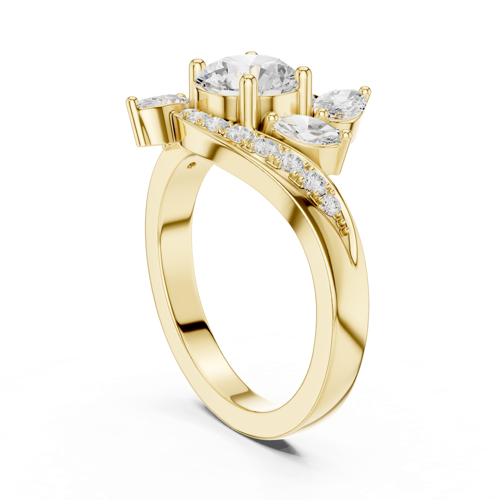 Gold Ring DDLR-436, Yellow Gold